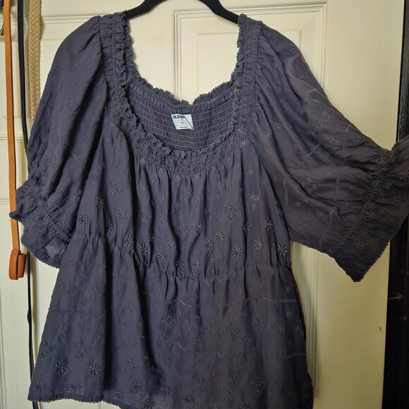 Cinch waist embroidered top - Picture 1 of 3